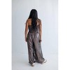 Women's Tie Front Shine Jumpsuit - GRADE & GATHER - 3 of 3