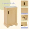 KTMBDW 20" Modern Bathroom Vanity With Ceramic Basin, Undermount Sink Cabinet with Doors, Free Standing Storage Cabinet With Sink Combo Set, Natural - 3 of 4