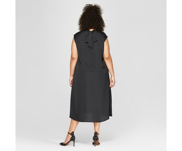 Womens Plus Size Tie Back Neck Column Midi Dress Who | Desertcart Botswana