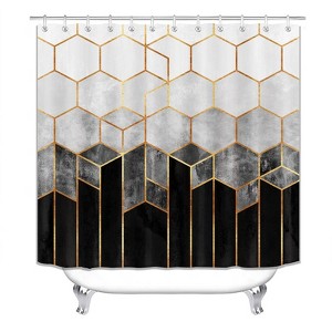 Premium Marble Pattern Shower Curtains for Bathroom Waterproof Fabric Bath Curtain Durable Soft Stylish Bathroom Decor 72x72 Inch - 1 of 1