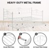 coucheta Daybed with Trundle,Day Bed &Pull Out Trundle Set,Metal Sofa Bed Frame with Steel Slat Support, Space-Saving - 4 of 4