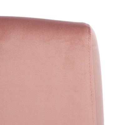 Dusty Rose Velvet and Gold Modern Accent Chair
