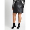 ELOQUII Women's Plus Size Faux Leather Mini Skirt With Zipper - 4 of 4