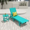 WestinTrends 2 Pieces Poly Outdoor Patio Chaise Lounge Chair with Side Table Set - 2 of 4