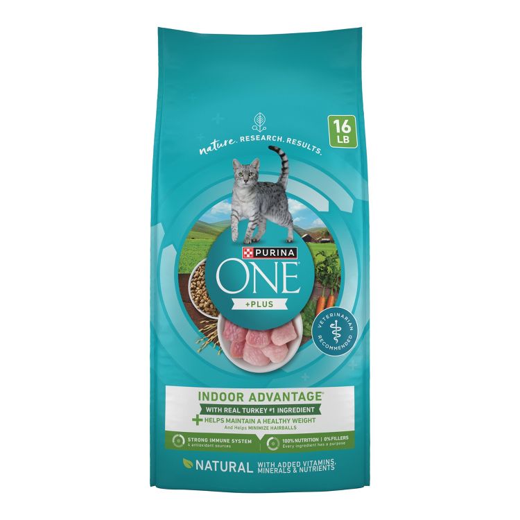 Purina ONE Indoor Advantage Natural Dry Cat Food with Turkey for Indoor Cats, 1 of 9