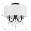 Crystorama Lighting Othello 3 - Light Semi-Flush Mount in  Matte Black - 3 of 4