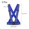 Unique Bargains Reflective Vest Adjustable High Visibility Safety Vest for Cycling Running Walking 2Pcs - 2 of 4