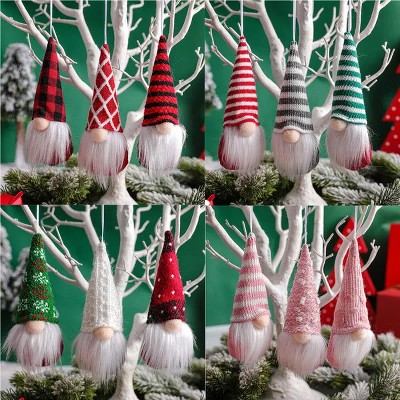 12 Christmas Gnome Ornaments,Plush Gnome Decorations for Christmas Trees,Santa's Elves Home Decor for Walls and Tables