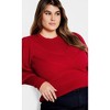 Women's Plus Size Jojo Rib Sweater - red | CITY CHIC - 4 of 4
