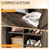 77" Modern Hall Tree with Shoe Storage & Coat Rack - Sturdy Mudroom Organizer for Entryway, Hallway | Freestanding Cabinet & Hanger - 4 of 4