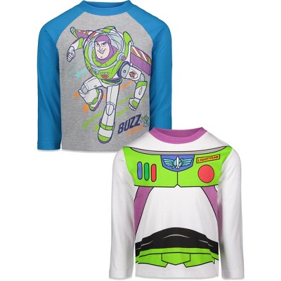 Disney Pixar Toy Story Buzz Lightyear Toddler Boys 2 Pack Graphic T-shirts  Grey/white 3t : Target