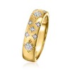 Ross-Simons 0.10 ct. t.w. Diamond Star-Pattern Ring in 18kt Gold Over Sterling Size 7 - 2 of 3