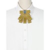 INSPIRE CHIC Women's Rhinestone Ribbon Pre-tied Bowknot Ties Brooch - 4 of 4