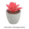 Unique Bargains Artificial Plants Pointed Lotus in Mini Pulp Plastic Red 2.76"x2.76"x3.35" 1 Pcs - 3 of 4