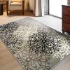 Elegant Floral Medallion Indoor Area Rug or Runner - Blue Nile Mills - image 2 of 4