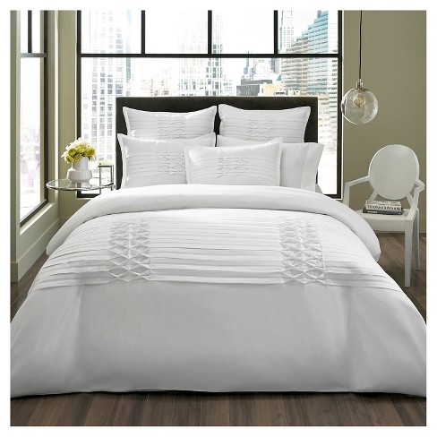 Duvet Cover Set City Scene Diamond FULL/QUEEN White : Target