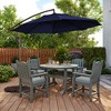 CLIHOME 11 ft. Outdoor Cantilever Umbrella 360-degree Rotation Patio Offset Umbrella with Cross Base - 2 of 4