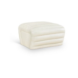 Meridian Furniture,Vega Vegan Leather Ottoman - 1 of 4