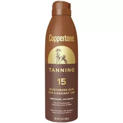 Coppertone Tanning Sunscreen Spray - Water Resistant Spray Sunscreen - SPF 15 - 5.5oz