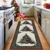 Coolmee Christmas Tree Runner Rug,2x6 Non-Slip Washable Hallway Runner with Rubber Backing,Low Pile Carpet Holiday Decor Xmas Rug for Bedroom - 2 of 4