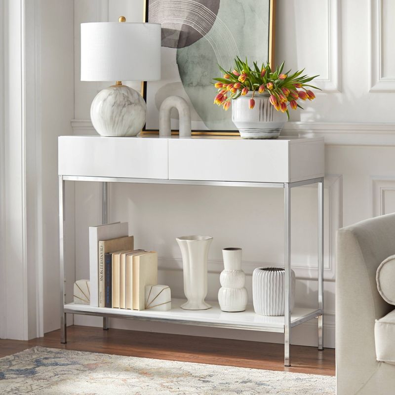 Lewis Modern Sofa Table White - Buylateral, 3 of 7
