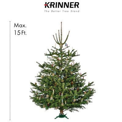 Krinner Green Steel Christmas Tree Stand with Foot Pedal and Water Reservoir