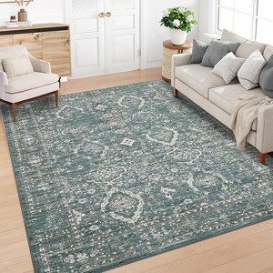 Hallway Runner Rug Machine Washable Vintage Distressed Rug Indoor Carpet - 1 of 4