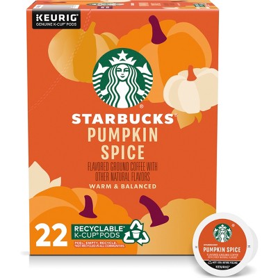 Starbucks Pumpkin Spice Medium Roast Coffee - Keurig K-Cup Pods - 22ct
