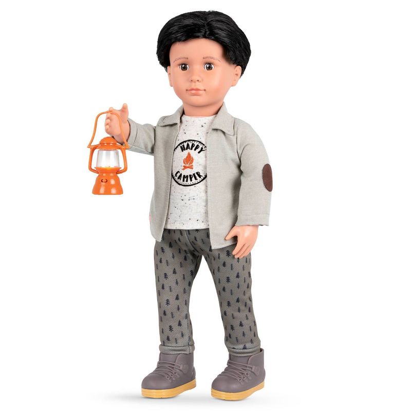Our Generation 18&#34; Boy Doll Camping Outfit with Light-up Lantern - Campsite Delight, 3 of 7