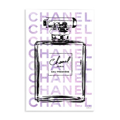 Stupell Industries Glam Black Purple Perfume Bottle, 13" x 19"