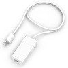 SANOXY Cables and Adapters; 3 Ports USB Charger with 2 AC Outlets Aluminum Power Strip, Travel Charger Station, Silver - 3 of 4