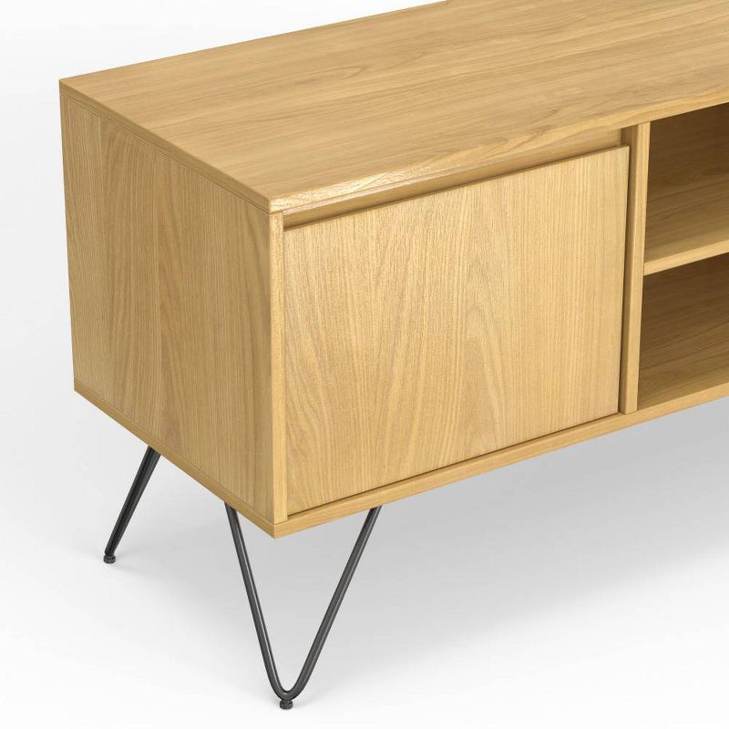 Moreno TV Stand for TVs up to 66&#34; Oak Veneer - WyndenHall, 4 of 10