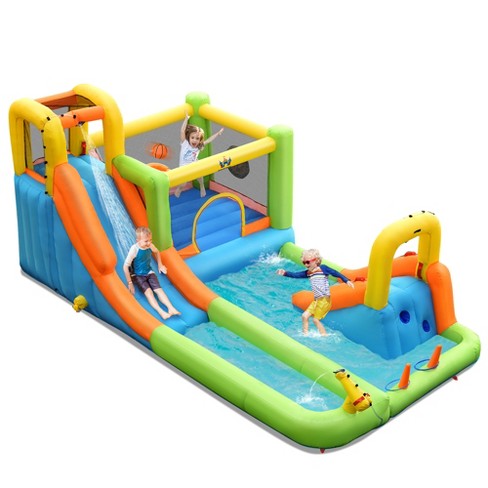 Inflatable Ultra Slip N' Water Slide Bounce House Park, Climbing Wall, —  SkyMall
