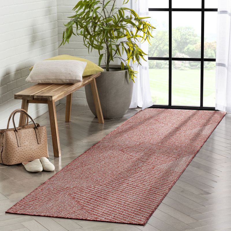 Well Woven Linden Indoor OutdoorFlat Weave Pile Stripes Geometric Area Rug, 4 of 10