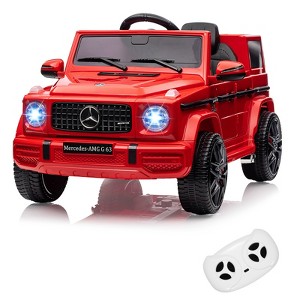 Coucheta Licensed Mercedes G63 Kids Ride-On Car with Remote Control - Suspension, Safety Lock, Soft Start, LED Lights & Bluetooth Music - 1 of 4