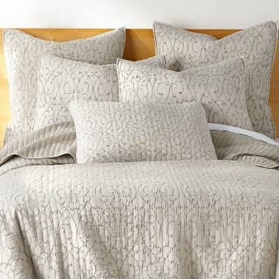 Taupe Twin Reversible Microfiber Quilt Set