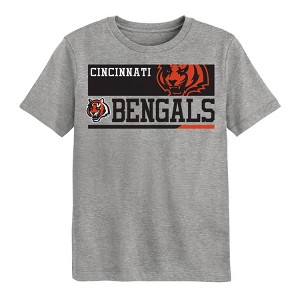 NFL Cincinnati Bengals Boys' Short Sleeve Poly Heather Gray T-Shirt - 1 of 1