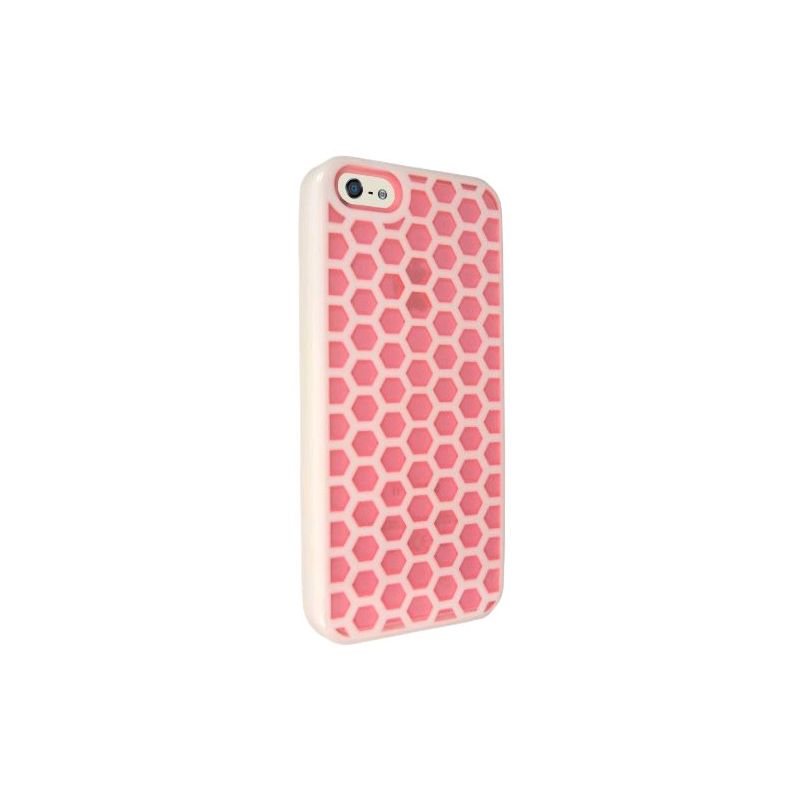 Technocel Honeycomb Hybrigel for Apple iPhone 5 - Pink/White, 1 of 2