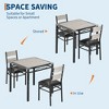 Dining Table Set for 4,with 4 Upholstered Chairs,5 Pcs Wood Kitchen Dining Room Table Set with Corner Protector for Kitchen,Apartment,Small Space - 2 of 4
