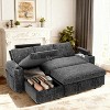 Dyonery 82" Sleeper Sofa Bed, L-Shaped Reclining Couch with Reversible Storage Chaise, Tool-Free Assembly - 4 of 4