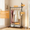 Metal Coat Rack with Wheels, Rolling Closet Rack with Wheels, Coat Rack Freestanding for Corner Bedroom Hallway Entryway Living Room - 3 of 4