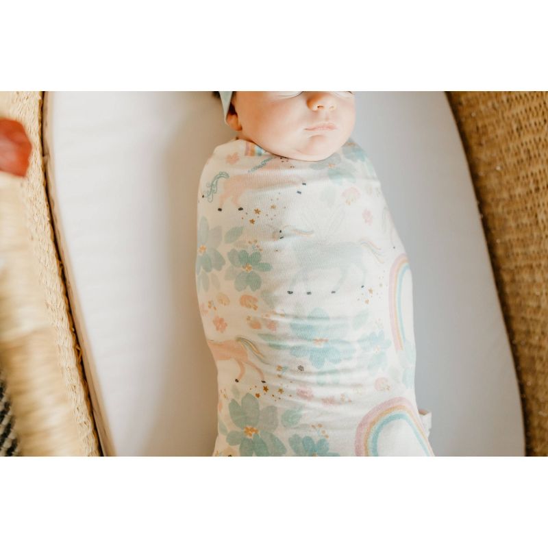 Copper Pearl Bloom Knit Swaddle Blanket, 4 of 10
