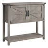 Farmhouse Entryway Table with 2-Door Cabinet, Wood Console Table with Storage, Coffee Bar Cabinet - 4 of 4