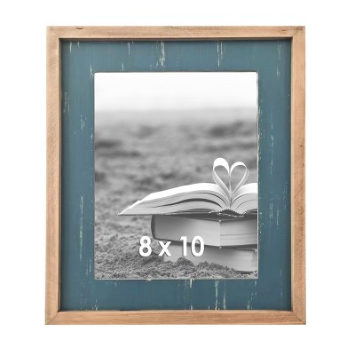 VIP Wood 13.5 in. Blue 8x10 Contrasting Photo Frame