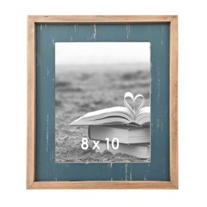 VIP Wood 13.5 in. Blue 8x10 Contrasting Photo Frame - 1 of 2
