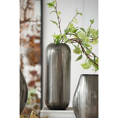 NicBex Aluminum Oval Shape Vase, Flower Vase for Home, Living Room, Dining Table, Office Decor, Bedroom, Table & Kitchen Shelf