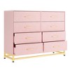 White  8 Drawer Dresser TV Stand Modern Wood Storage Chest with Metal Handles for Bedroom Living Room and Hallway Organizer White - 3 of 4