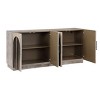 Treasure Trove Accents 4 Door Credenza Edgecomb: Cathedral Design, Metal Hardware, Cord Management - 4 of 4