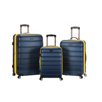 Rockland Melbourne 3pc ABS Luggage Set - Navy