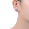Guili Sterling Silver Two-Tone Penguin Stud Earrings with Multi-Colored Cubic Zirconia, A Playful and Stylish Design for Animal Lovers - 2 of 3